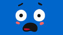 blaues erschrecktes Gefühls-Emoji