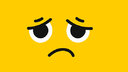 gelbes trauriges Gefühls-Emoji