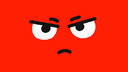 rotes wütendes Gefühls-Emoji